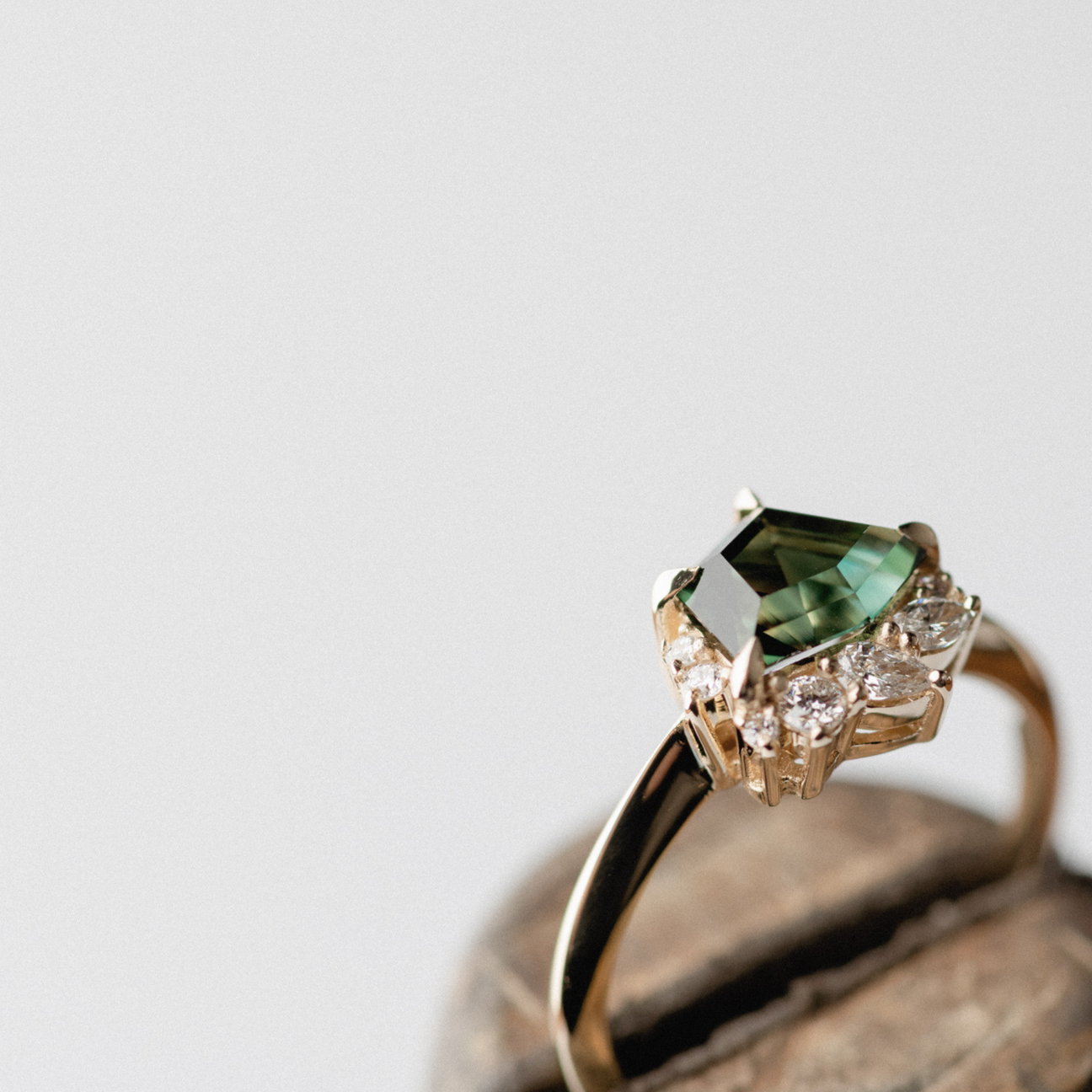 Irregular Cluster of Sapphire & Diamond