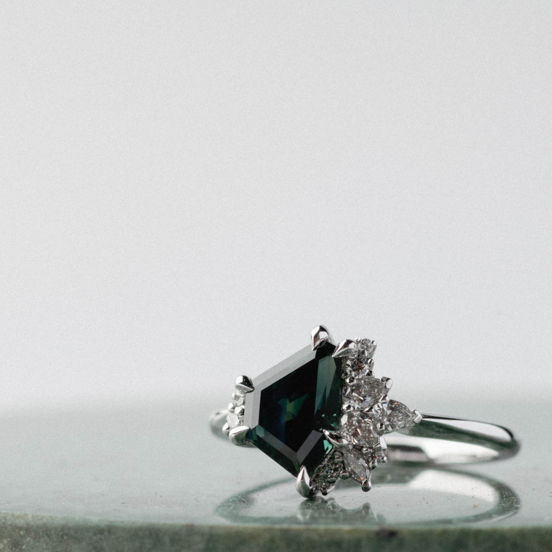 Teal Freeform Irregular Cluster