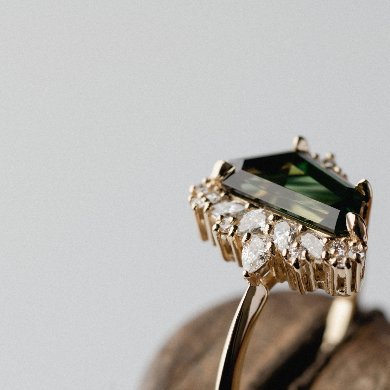 Irregular Cluster of Sapphire & Diamond