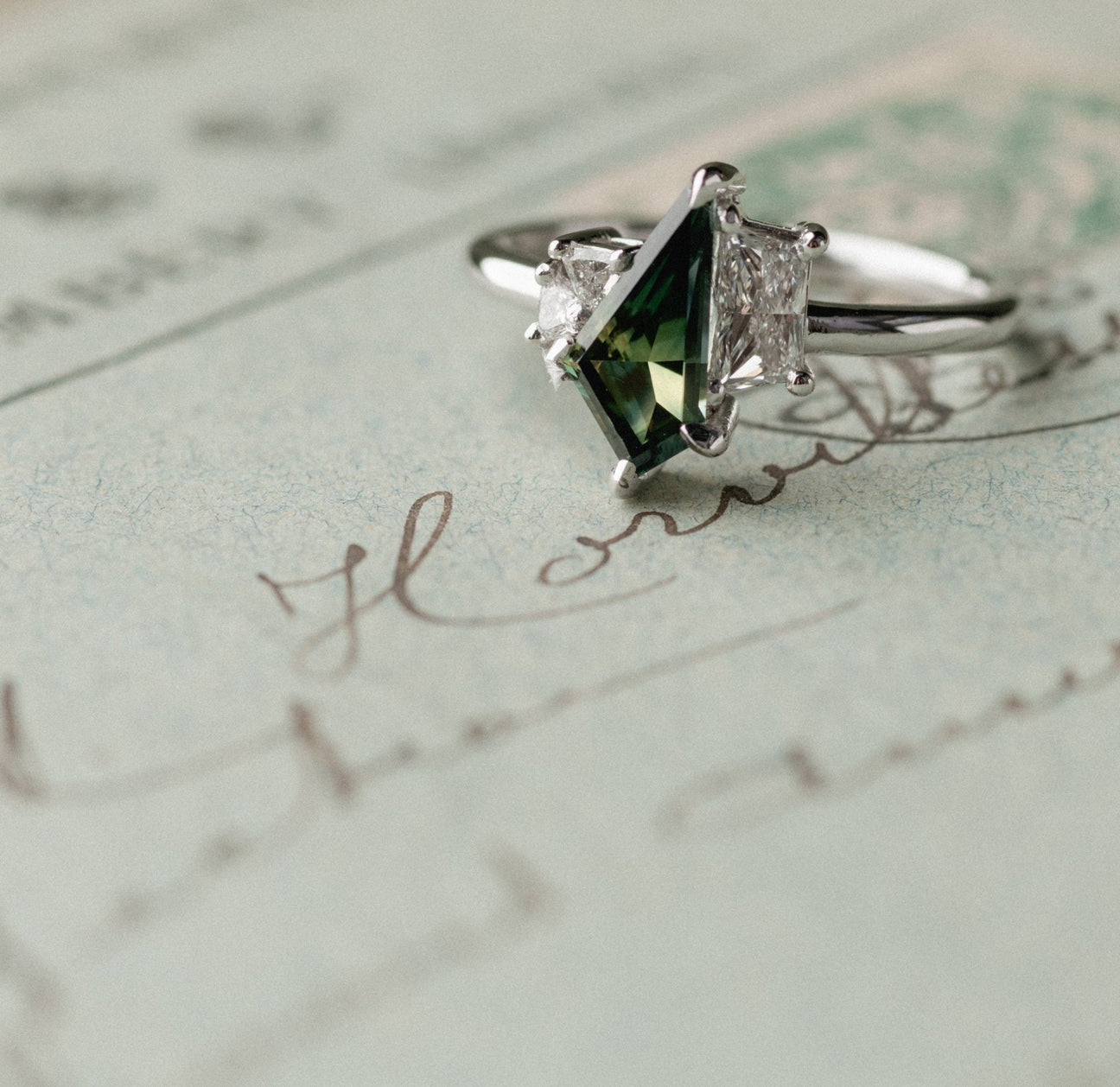 Irregular Cluster of Sapphire & Trapezoid - Laher