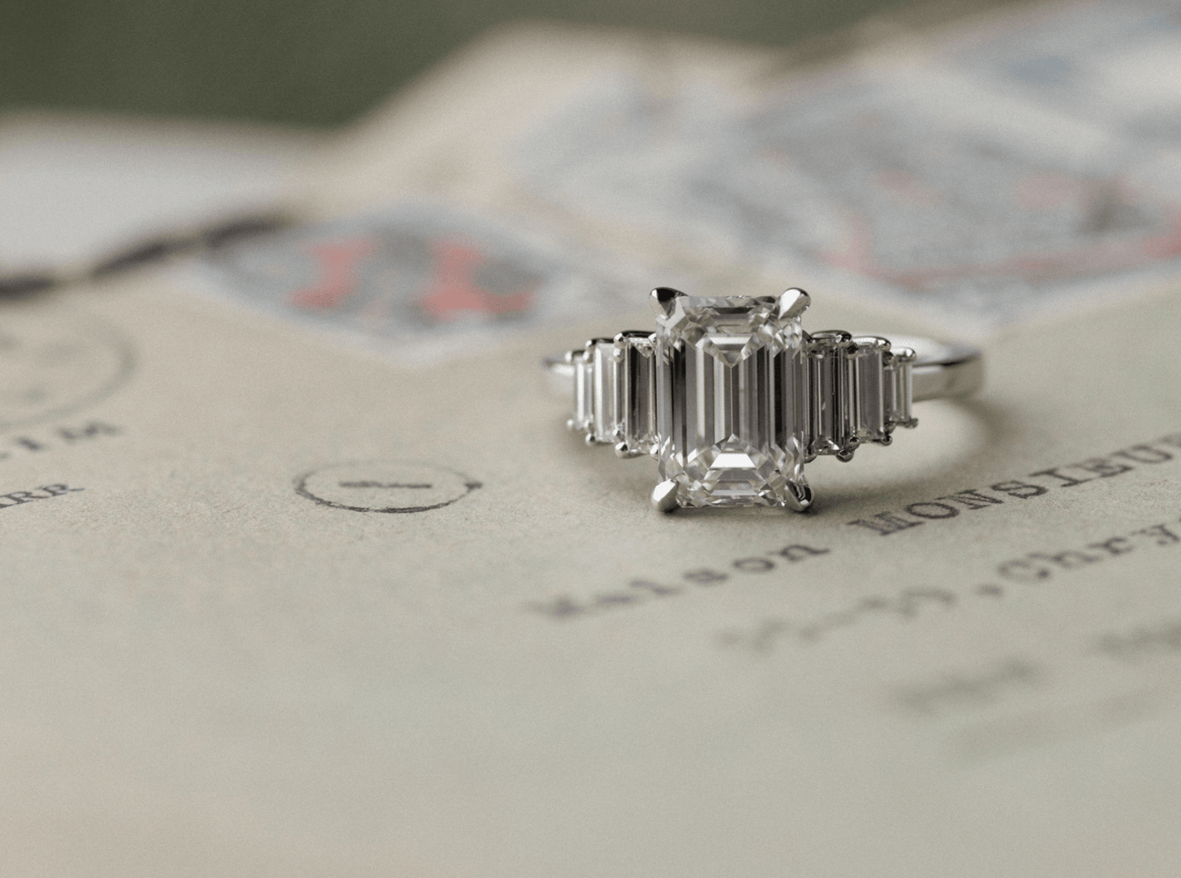 Seven Stone of Emerald & Baguette - Laher