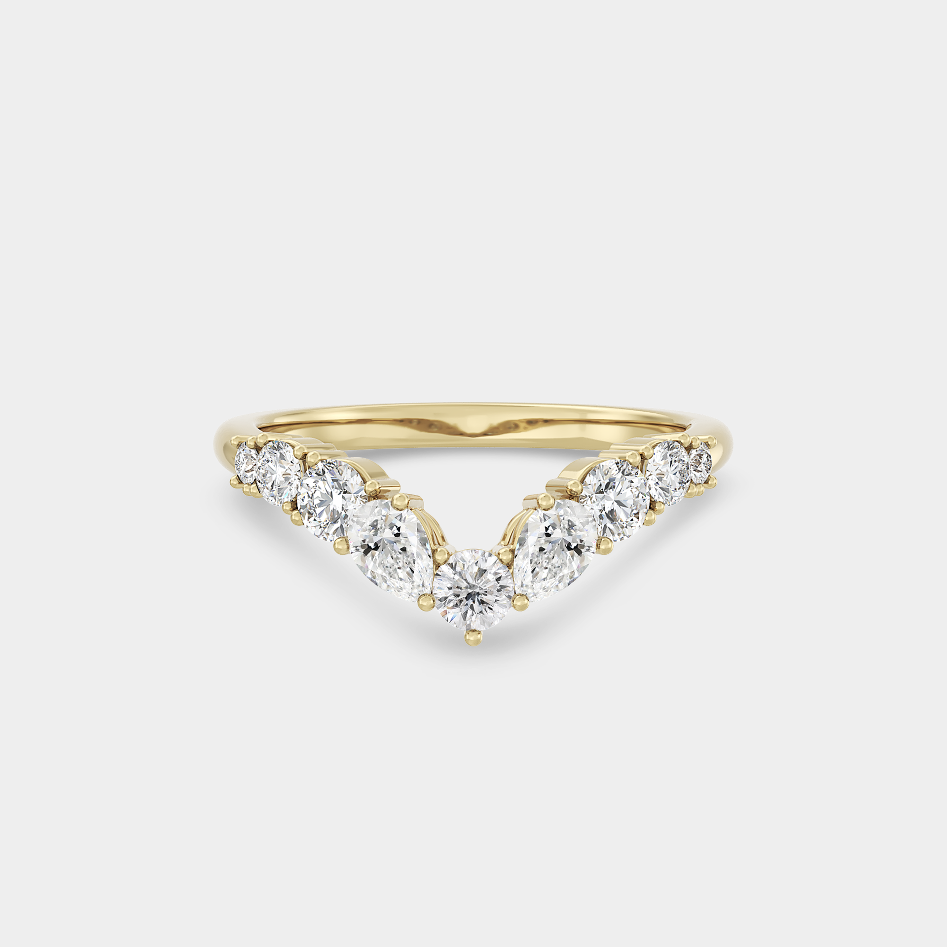 Diamond V Shank of Round & Pear