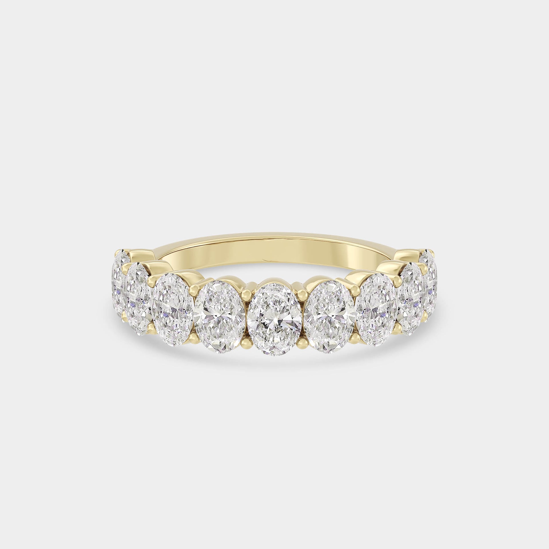 Half Eternity Band of Oval Diamond