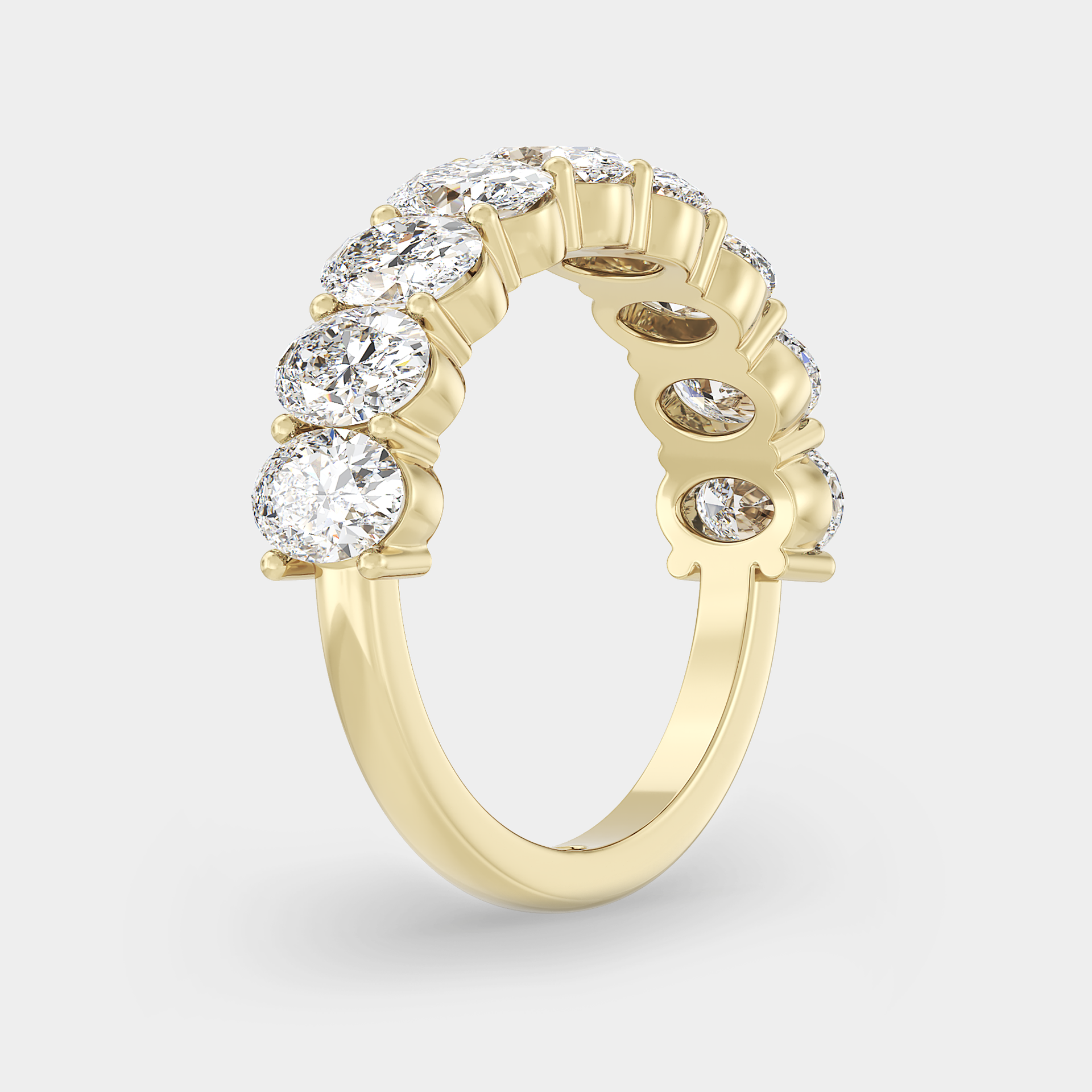 Half Eternity Band of Oval Diamond