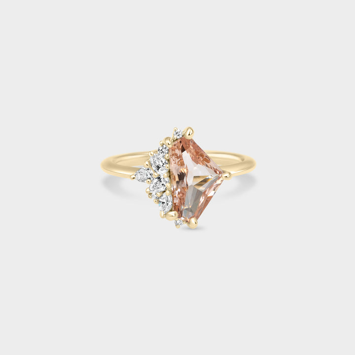 2.05ct Irregular Cluster of Padparadscha Sapphire