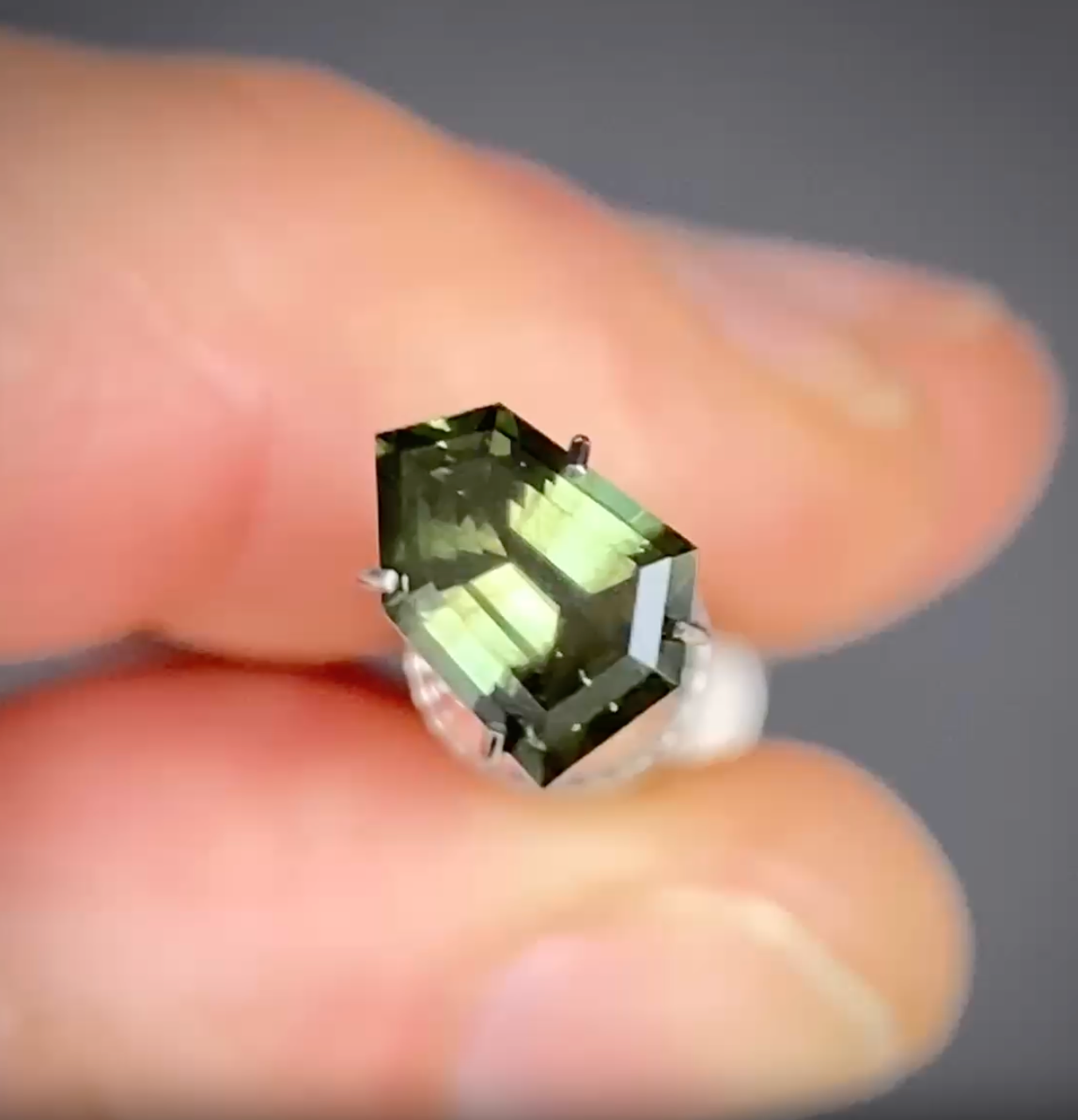 1.58ct Freeform Green Sapphire