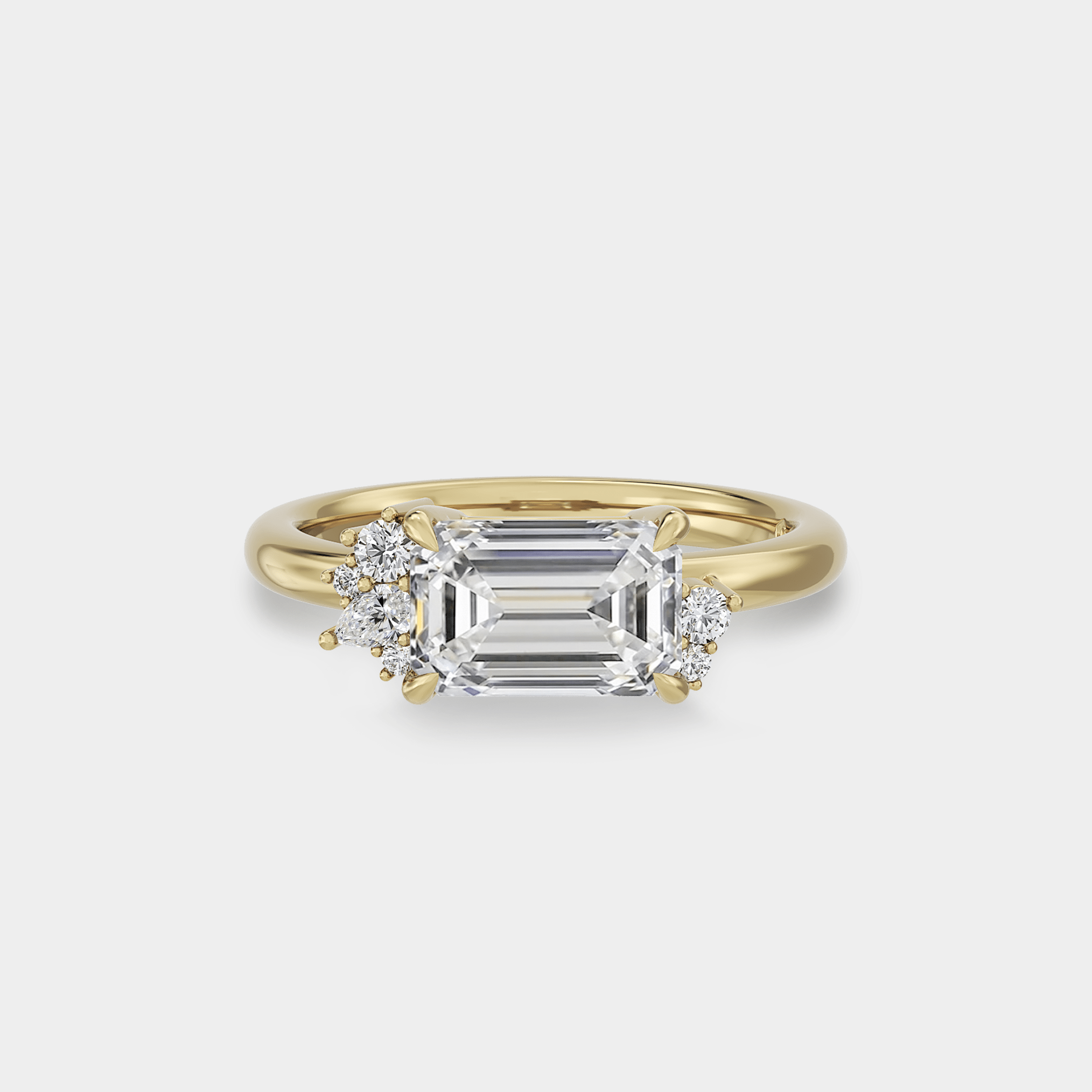 East - West Cluster of Lab Grown Diamond - Laher -