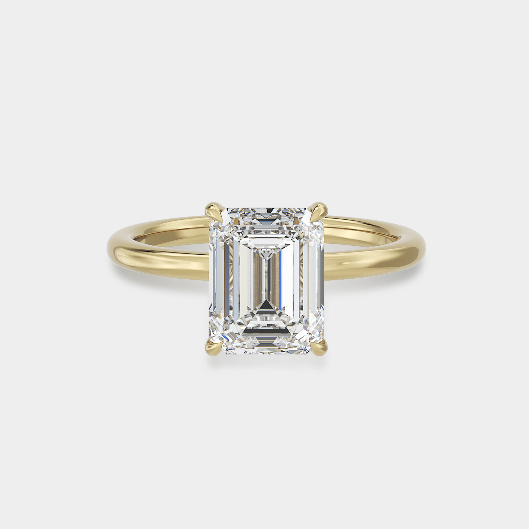 Solitaire of Emerald Diamond - Laher -