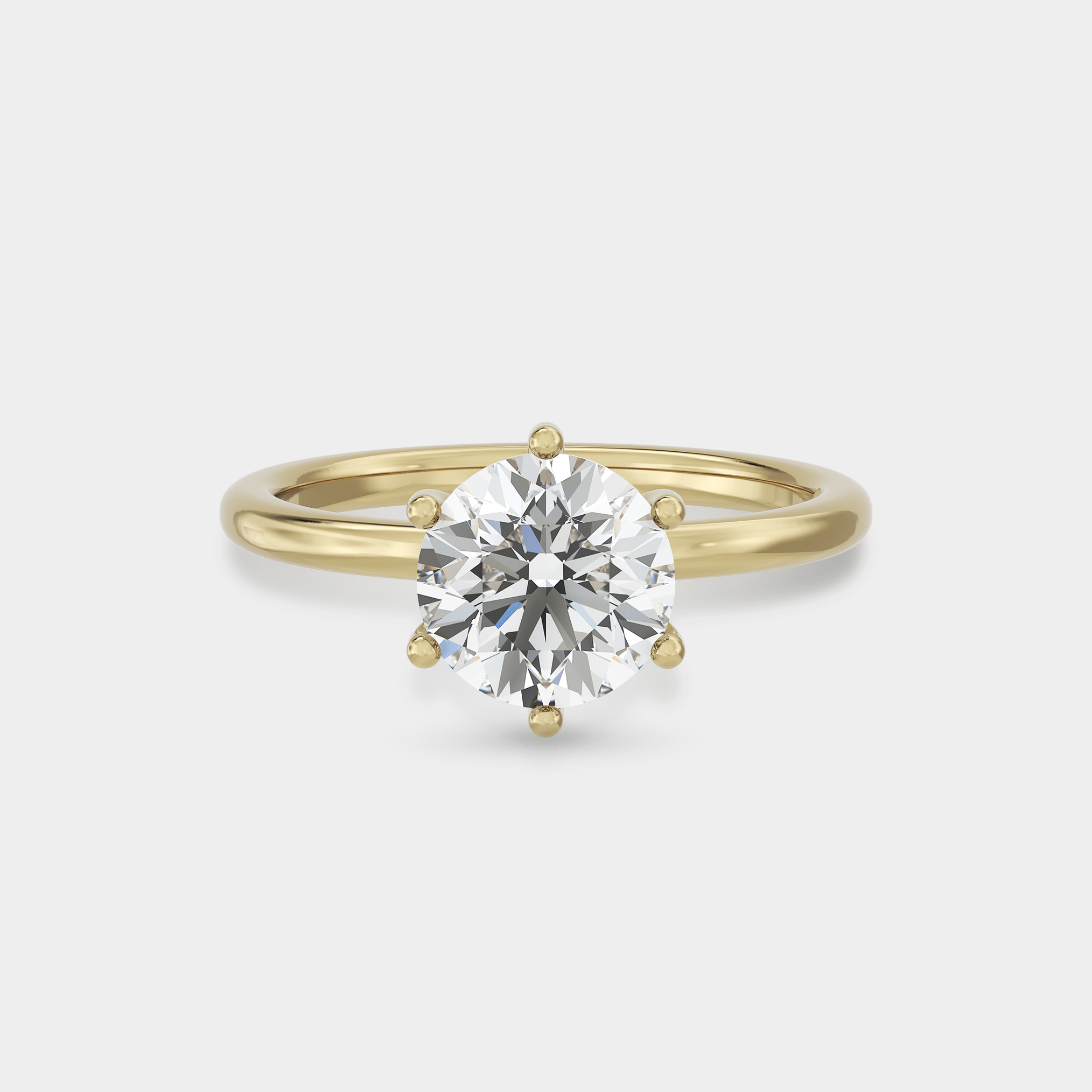 Solitaire of Lab Grown Round Diamond - Laher -