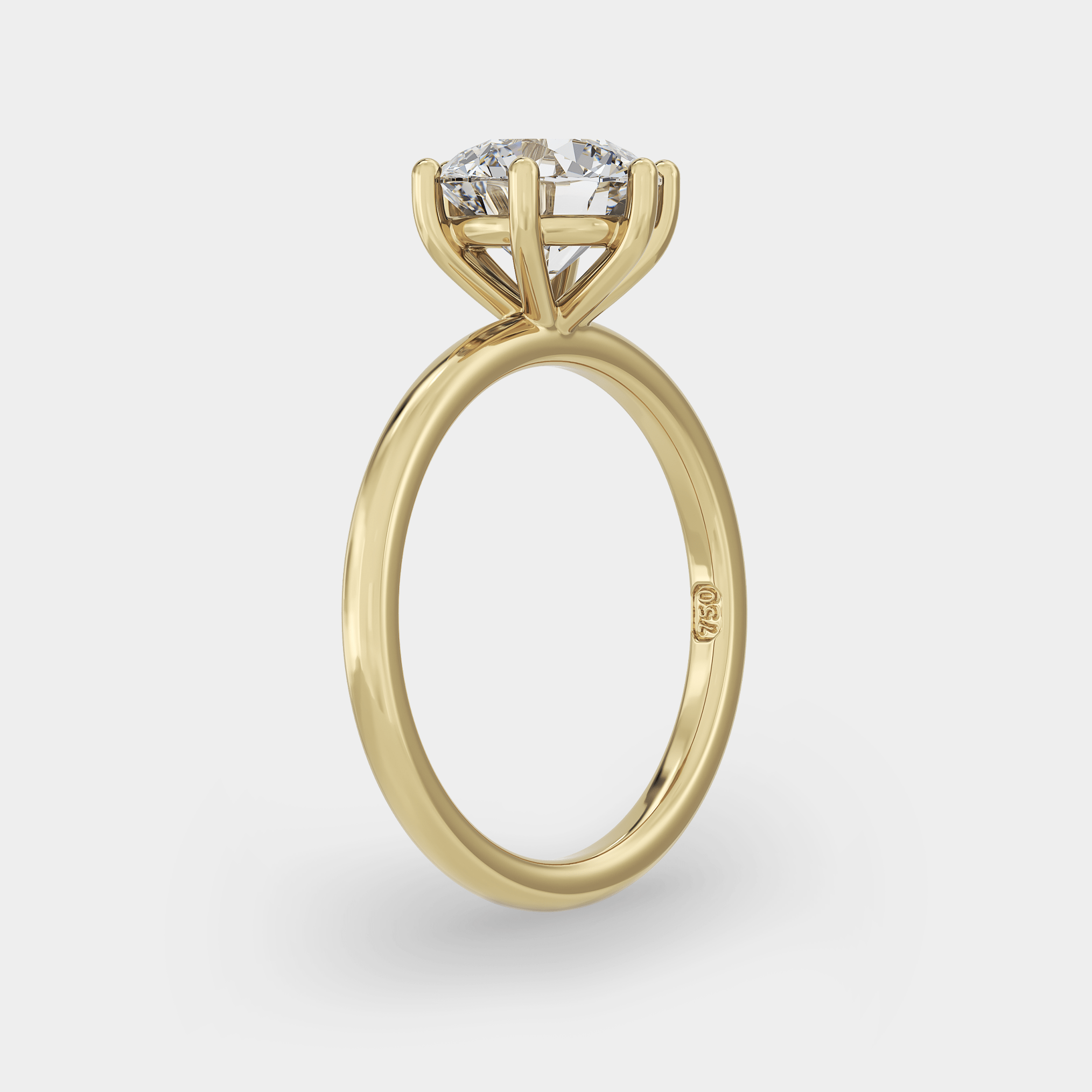 Solitaire of Lab Grown Round Diamond - Laher -