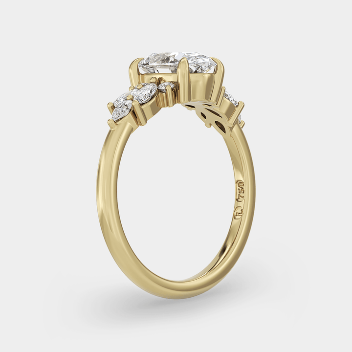 Symmetrical Cluster of Lab Grown White Diamond - Laher -