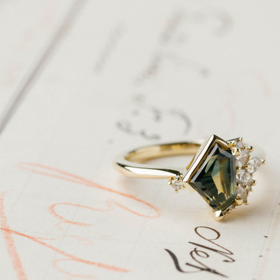 Irregular Cluster of Australian Parti Sapphire