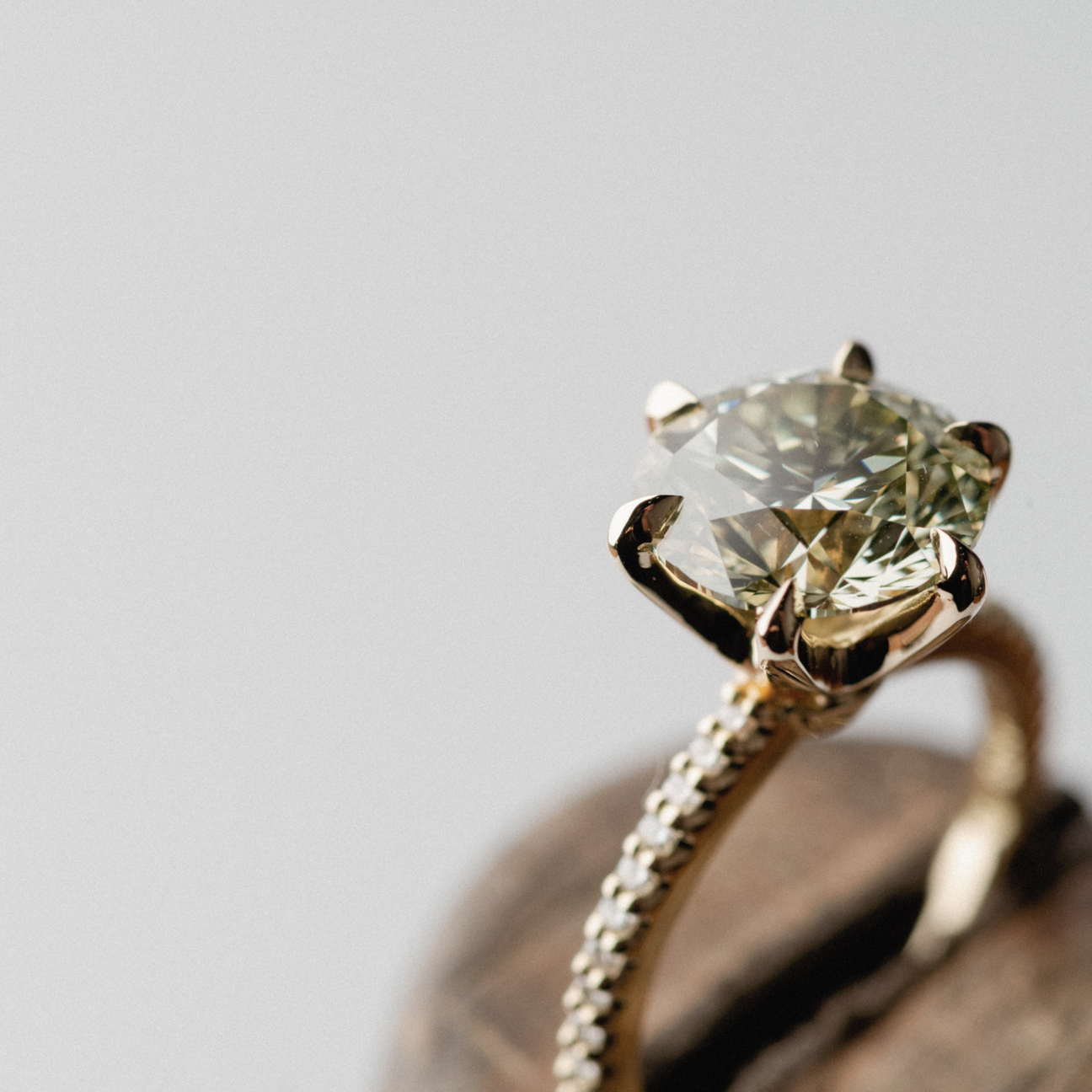 Chameleon Diamond w/ Pavé Band