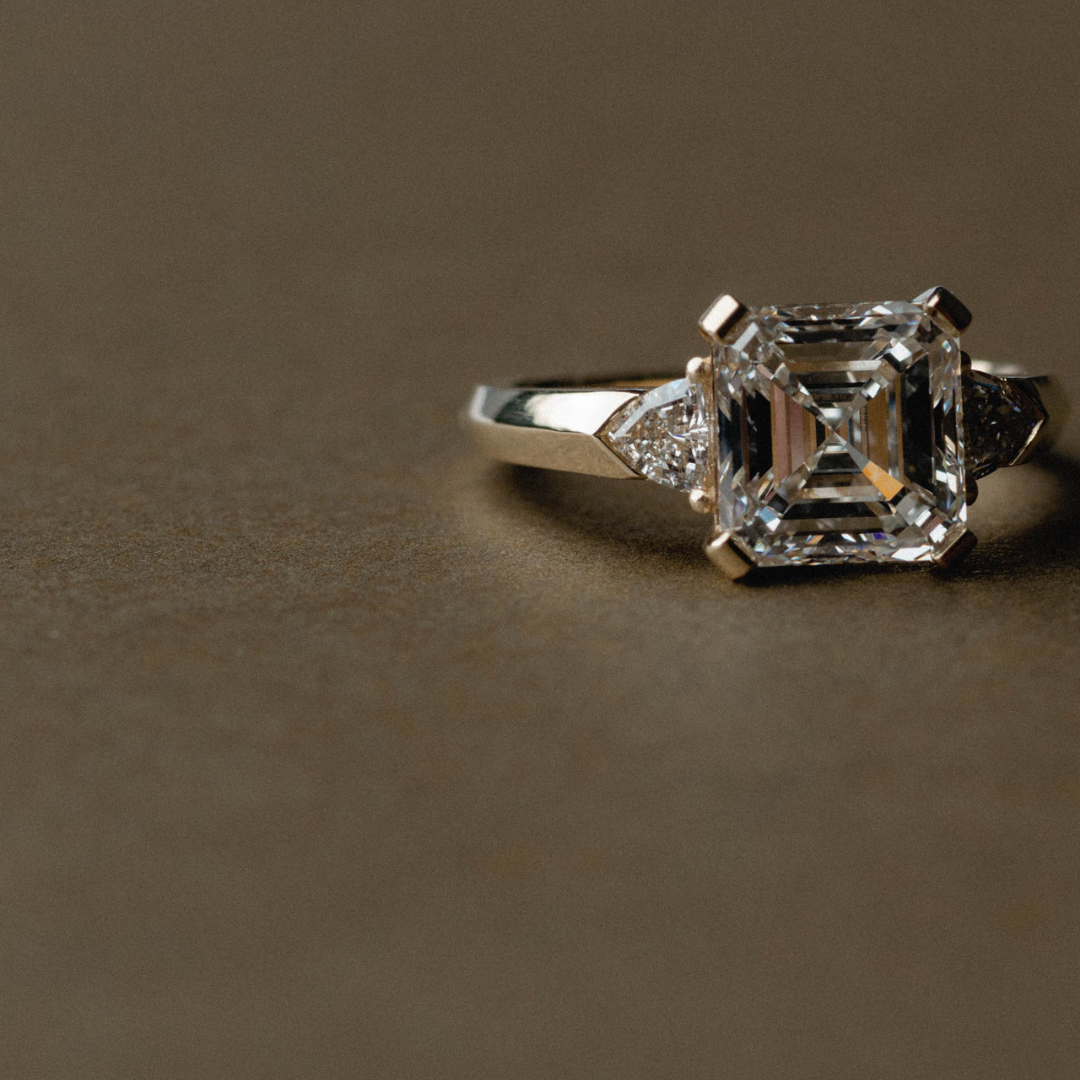 Three Stone of Asscher & Trillion