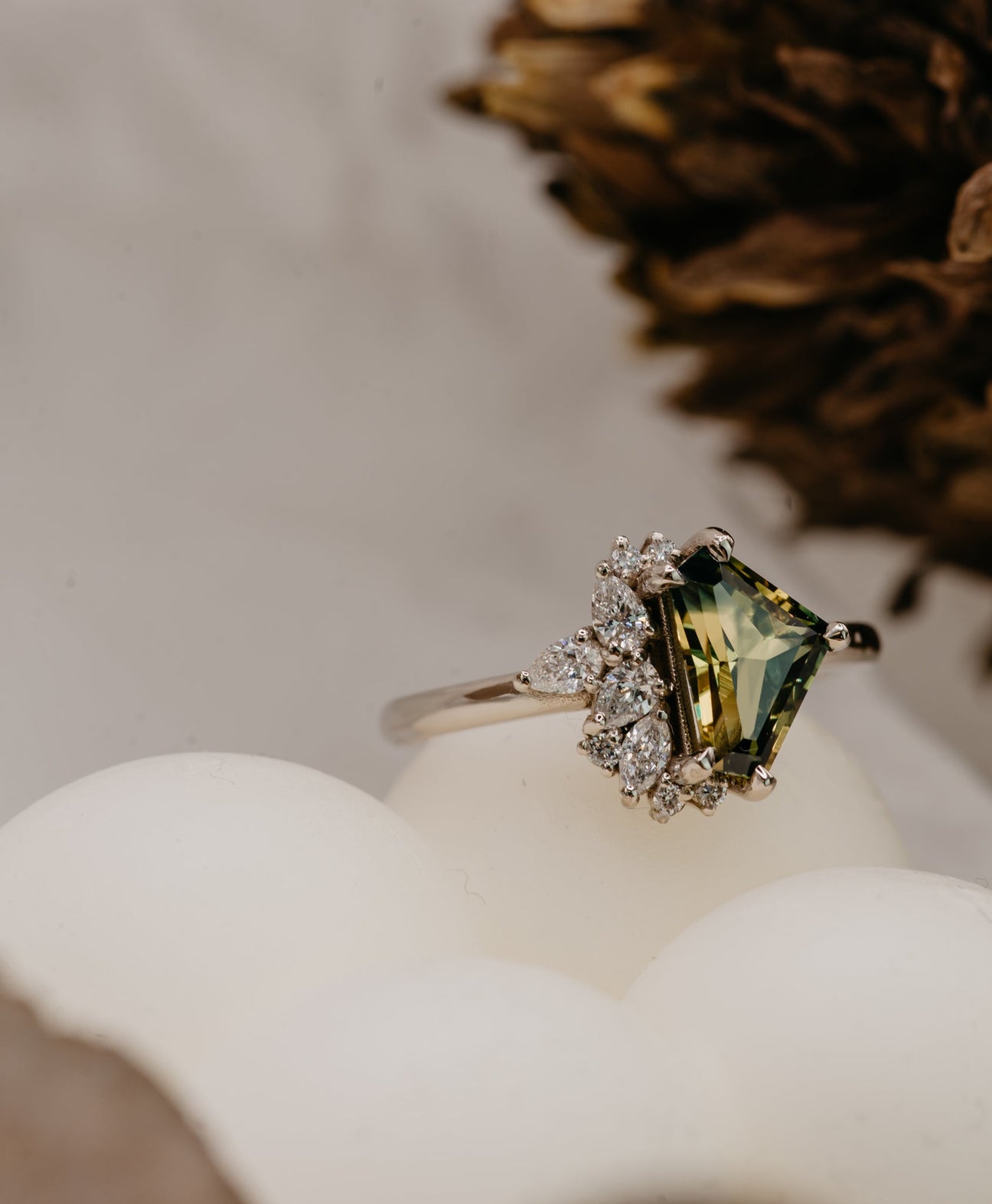 Asymmetrical Parti Sapphire Cluster - Laher