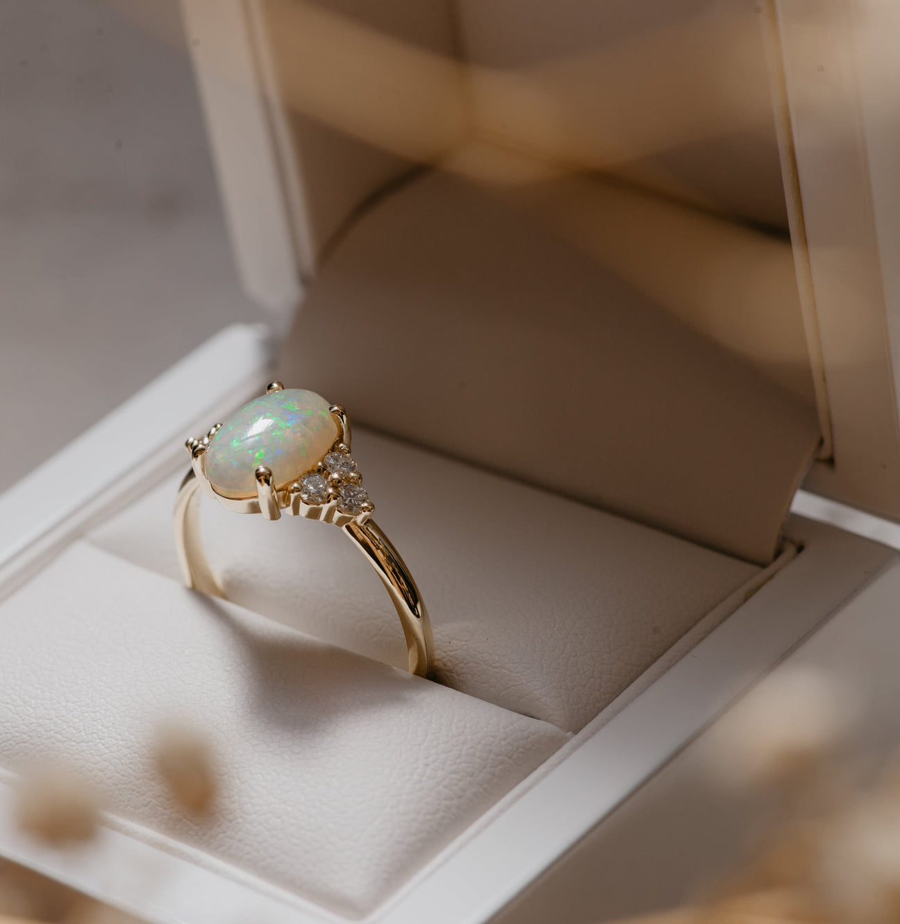 Cluster of Opal & White Diamond - Laher