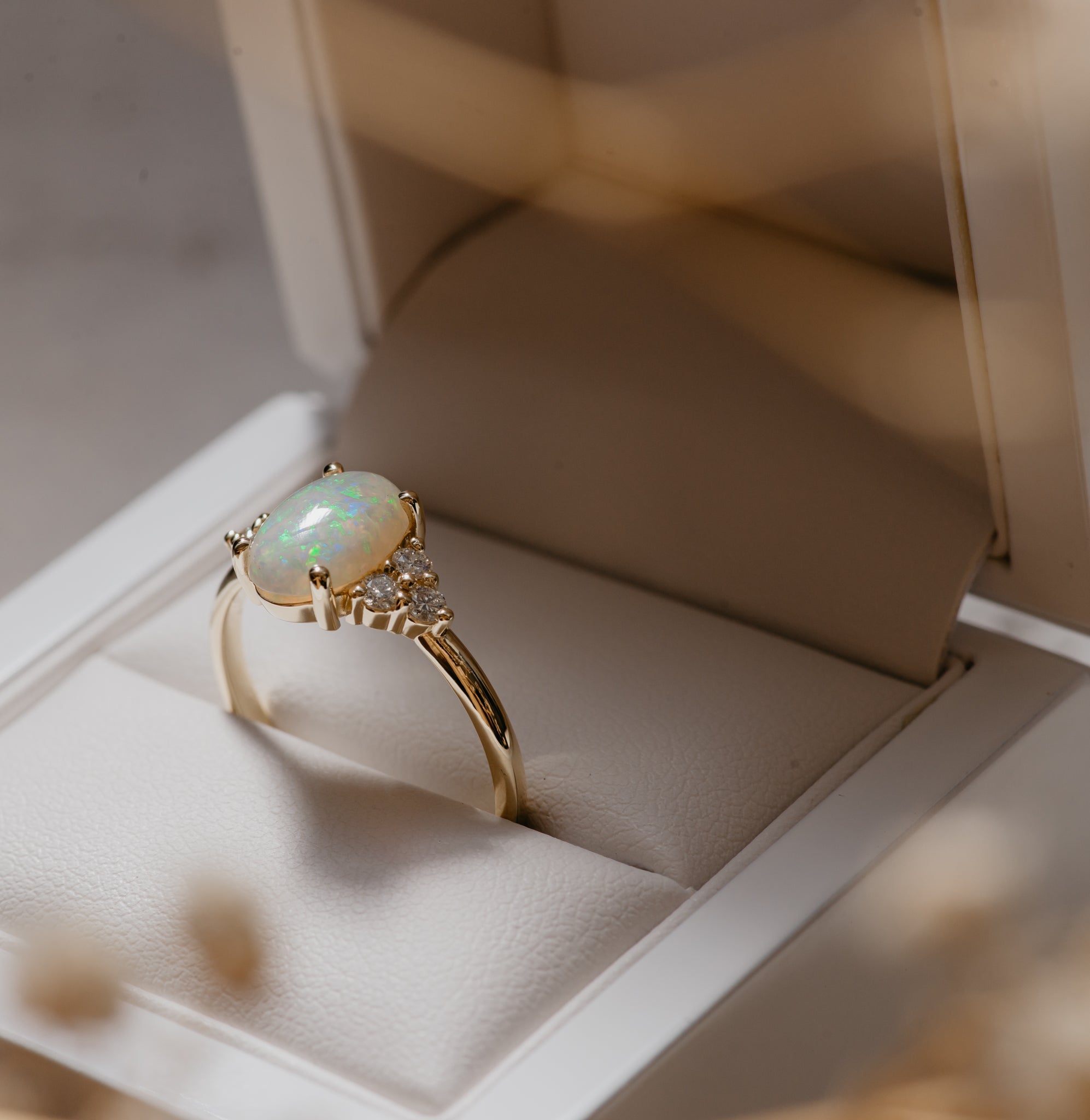 Cluster of Opal & White Diamond - Laher