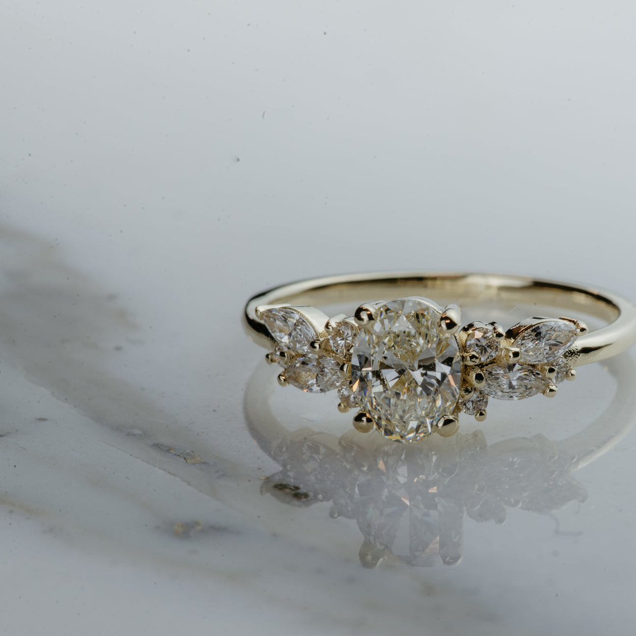 Cluster of White & Marquise - Laher
