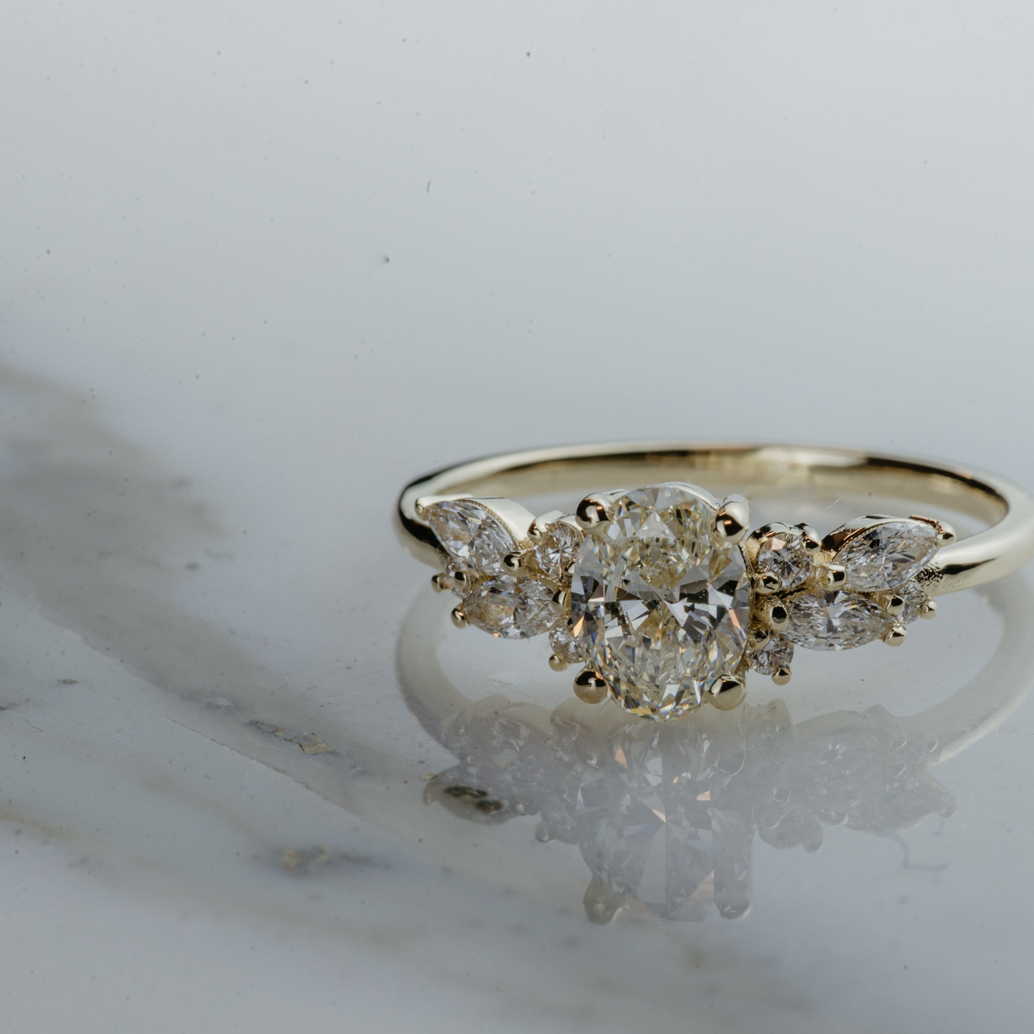 Cluster of White & Marquise - Laher