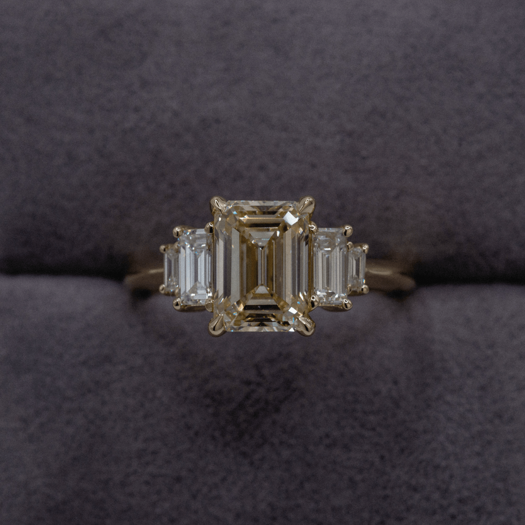 Five Stone of Emerald & Baguette - Laher