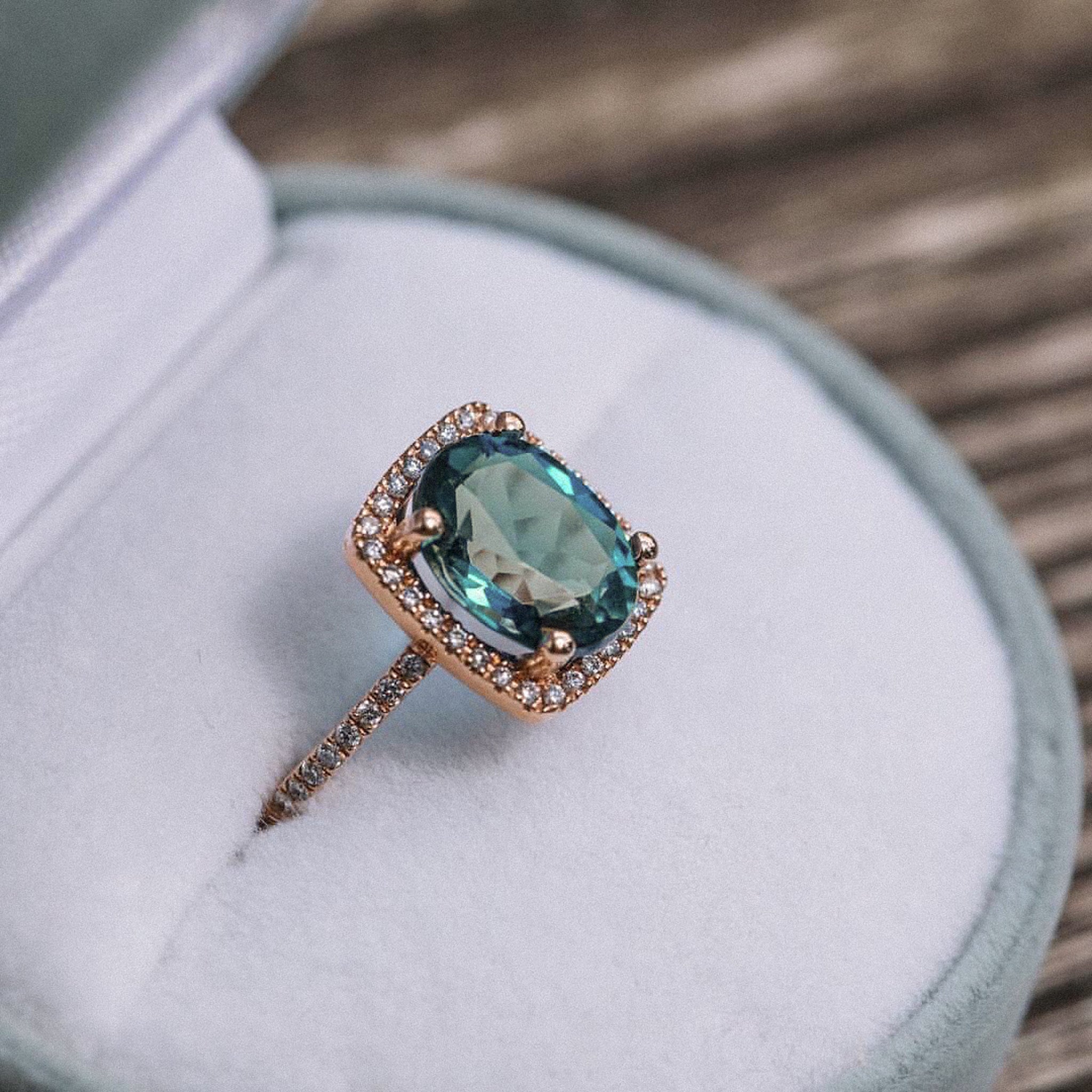 Halo of Topaz & White Diamond - Laher