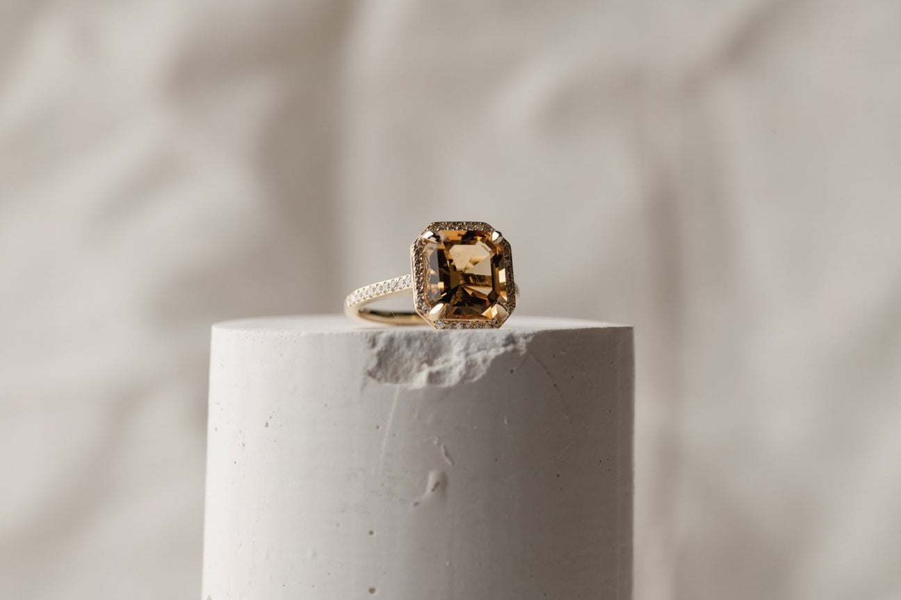 Pavè Halo of Citrine - Laher