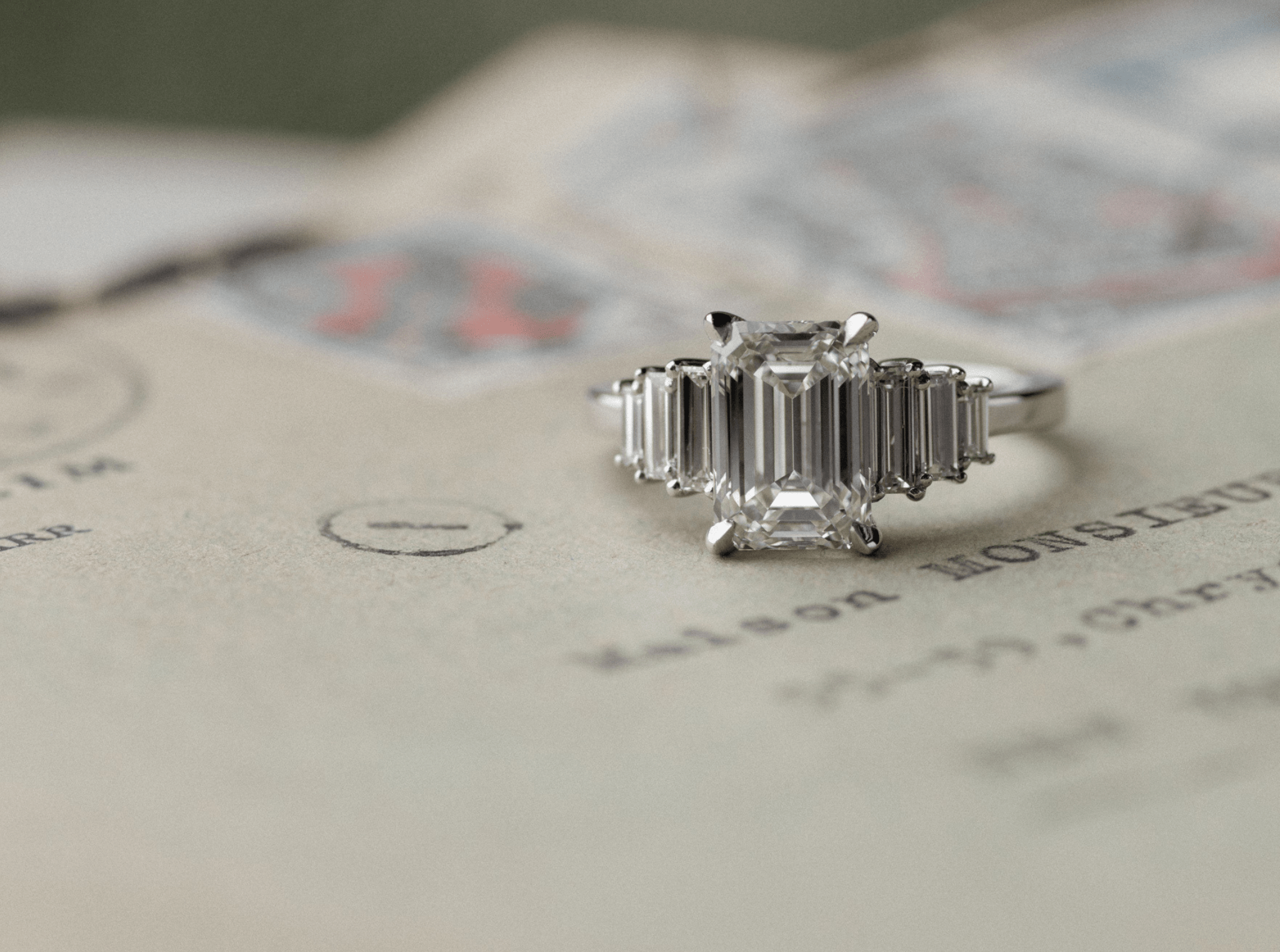 Seven Stone of Emerald & Baguette - Laher