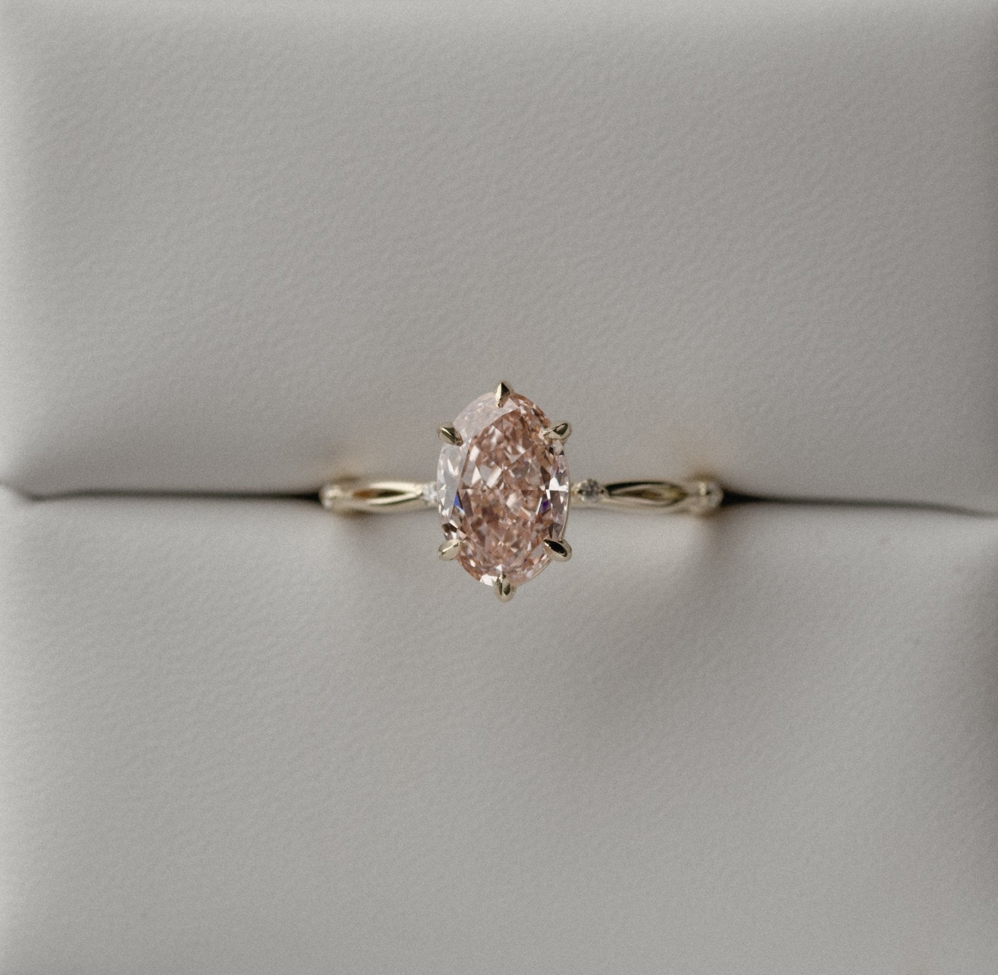 Solitaire of Pink Oval Diamond - Laher