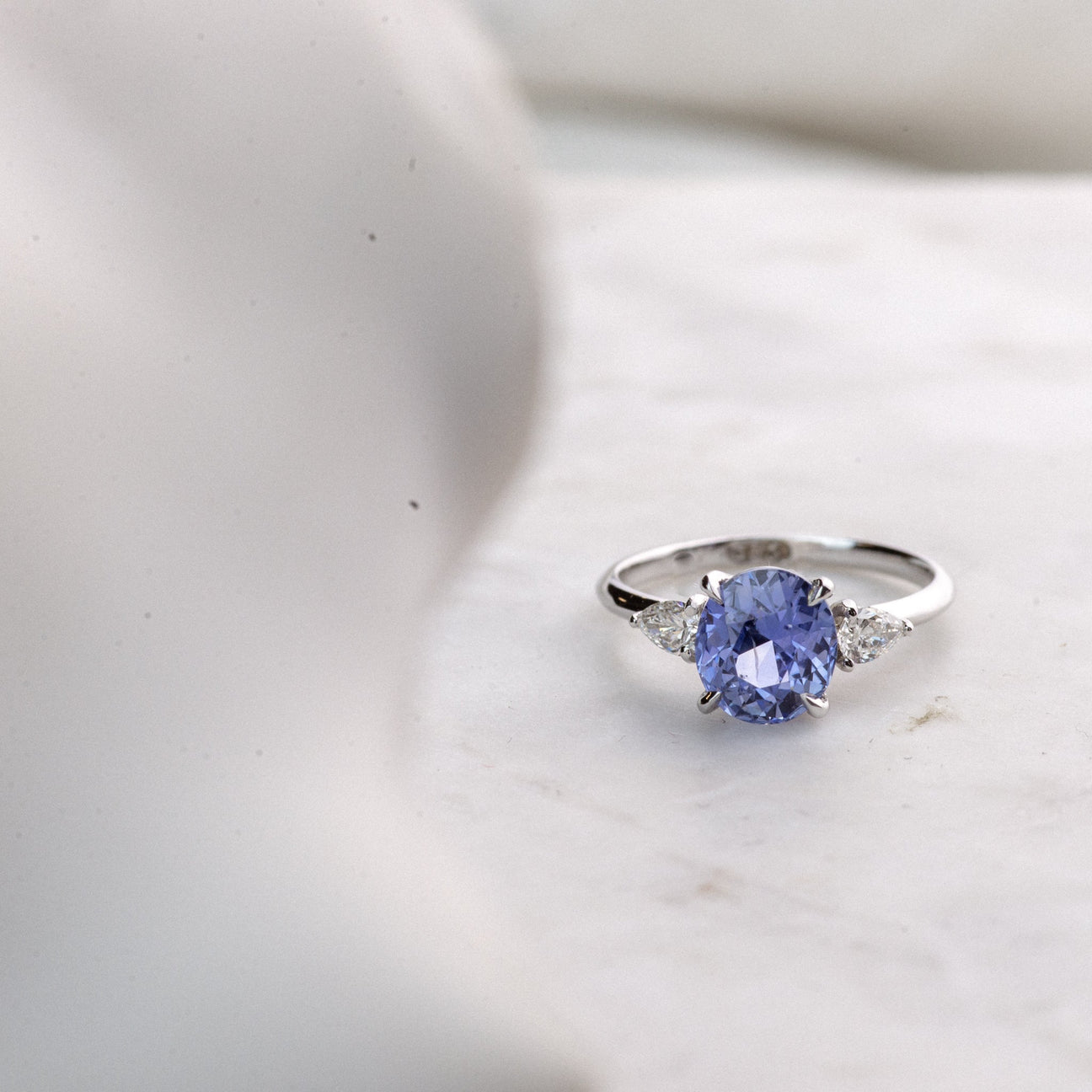 Three Stone of Sapphire & Diamond - Laher