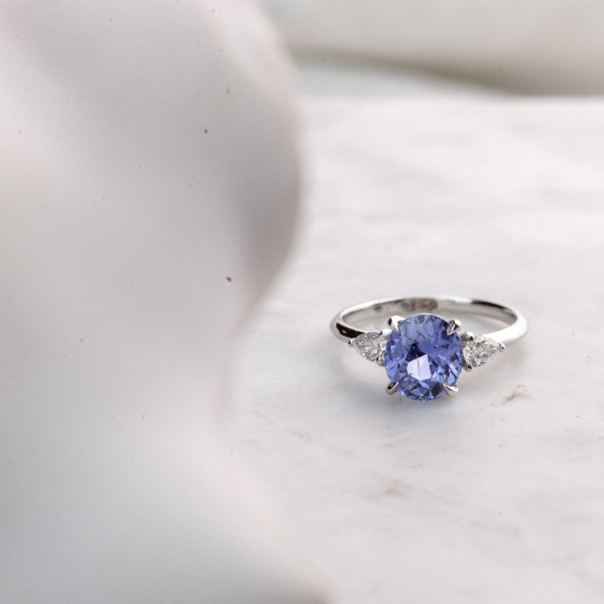 Three Stone of Sapphire & Diamond - Laher