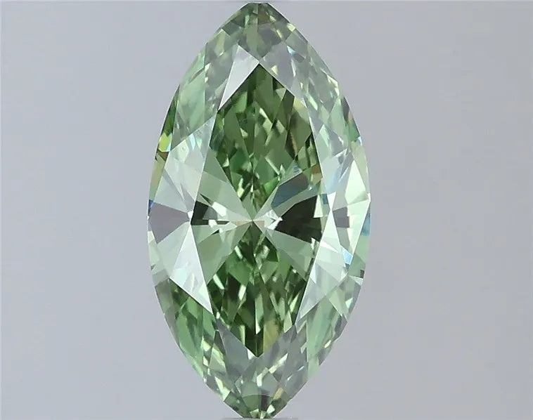 0.91ct Marquise Lab Grown Diamond (Colour Fancy Vivid Green, Clarity VS1, IGI Certified)