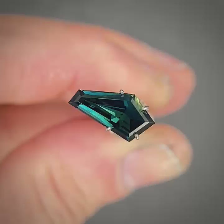 2.01ct Freeform Blue Sapphire