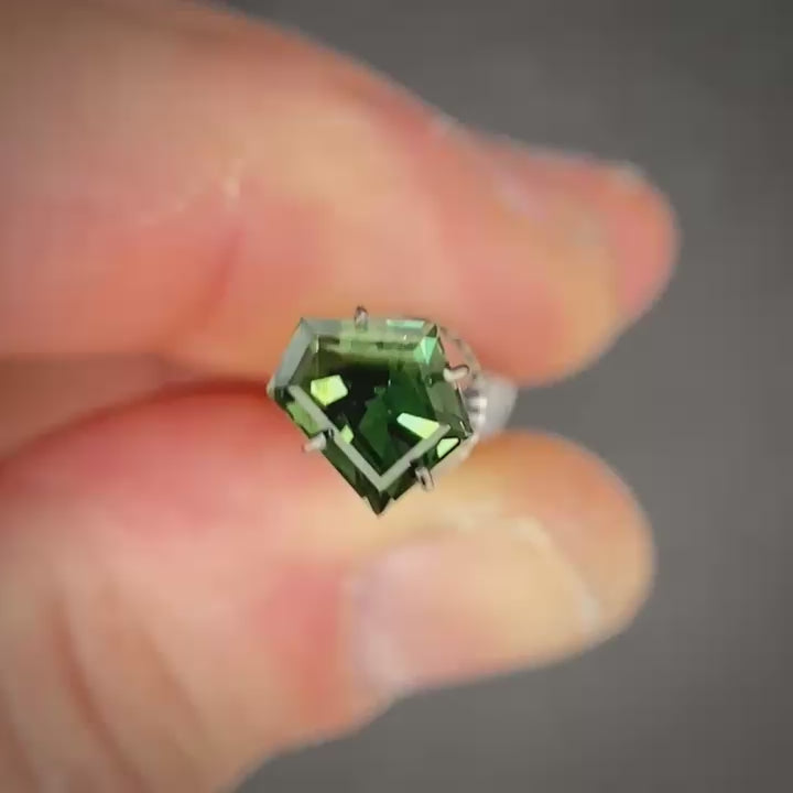 1.32ct Freeform Green Sapphire