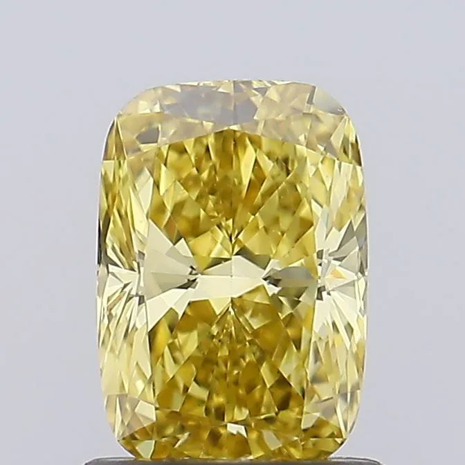 1.00ct Cushion modified Lab Grown Diamond (Colour Fancy Intense Yellow, Clarity VS1, IGI Certified)
