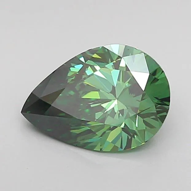 1.01ct Pear Lab Grown Diamond (Colour Fancy Vivid Green, Clarity VVS2, IGI Certified)