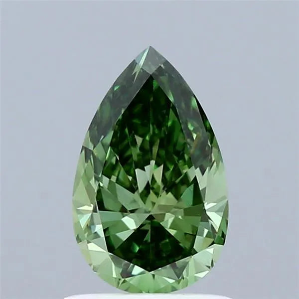 1.01ct Pear Lab Grown Diamond (Colour Fancy Vivid Green, Clarity VVS2, IGI Certified)