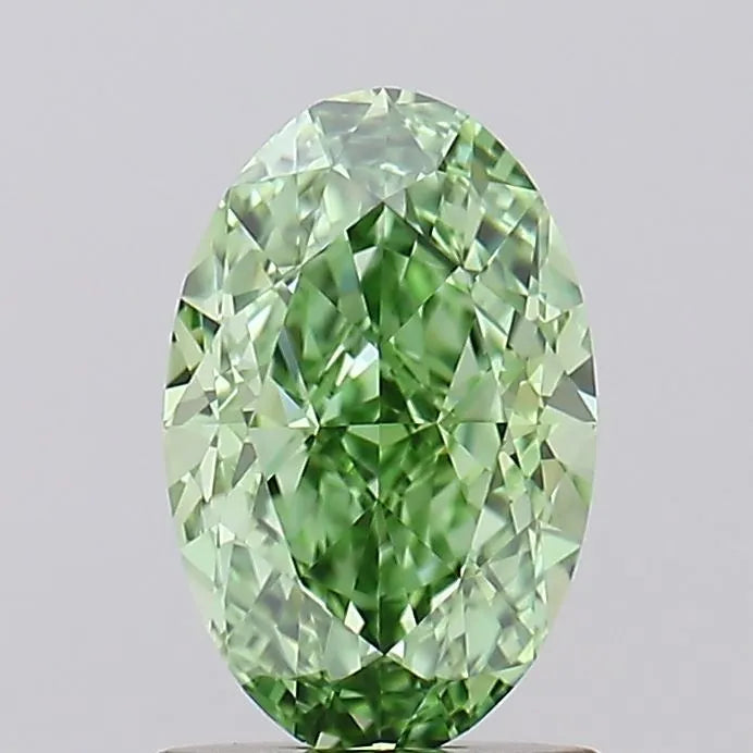 1.40ct Oval Lab Grown Diamond (Colour Fancy Vivid Green, Clarity FL, IGI Certified)