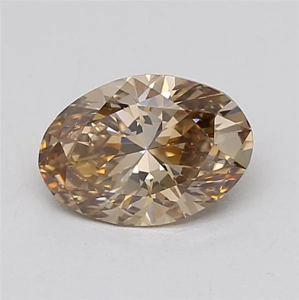 1.44ct Oval Lab Grown Diamond (Colour Fancy Light Brown, Clarity VS1, IGI Certified)