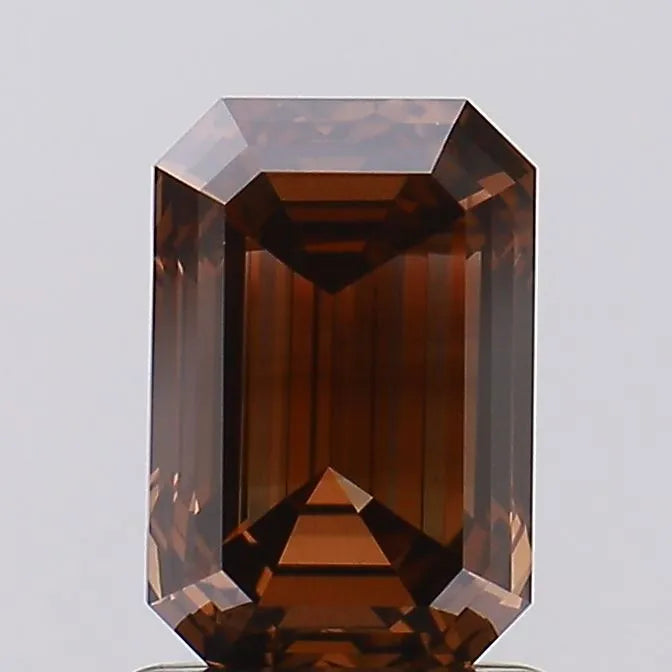 1.51ct Emerald Lab Grown Diamond (Colour Fancy Brown, Clarity VS2, IGI Certified)