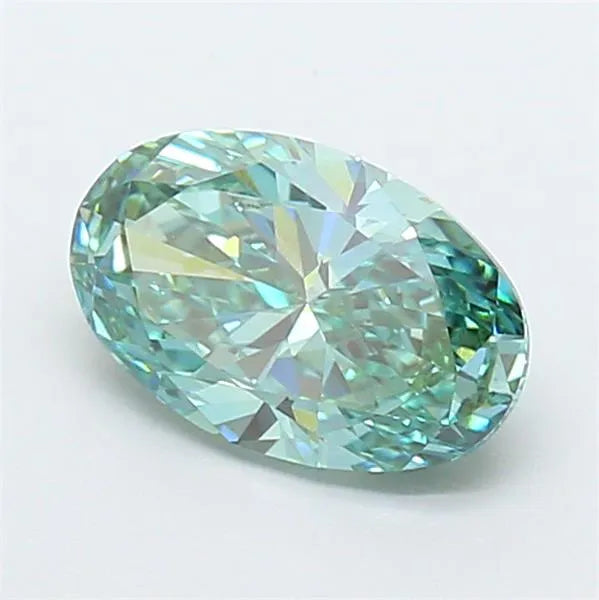 1.51ct Oval Lab Grown Diamond (Colour Fancy Vivid Green, Clarity VS1, IGI Certified)