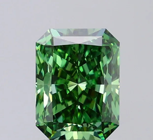 1.51ct Radiant Lab Grown Diamond (Colour Fancy Vivid Green, Clarity VVS2, IGI Certified)