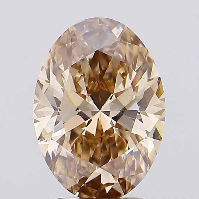 1.80ct Oval Lab Grown Diamond (Colour Fancy Brown, Clarity VS1, IGI Certified)