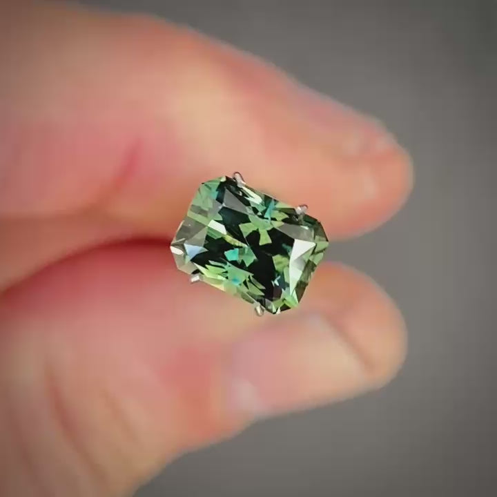 1.95ct Radiant Blue/Green Sapphire