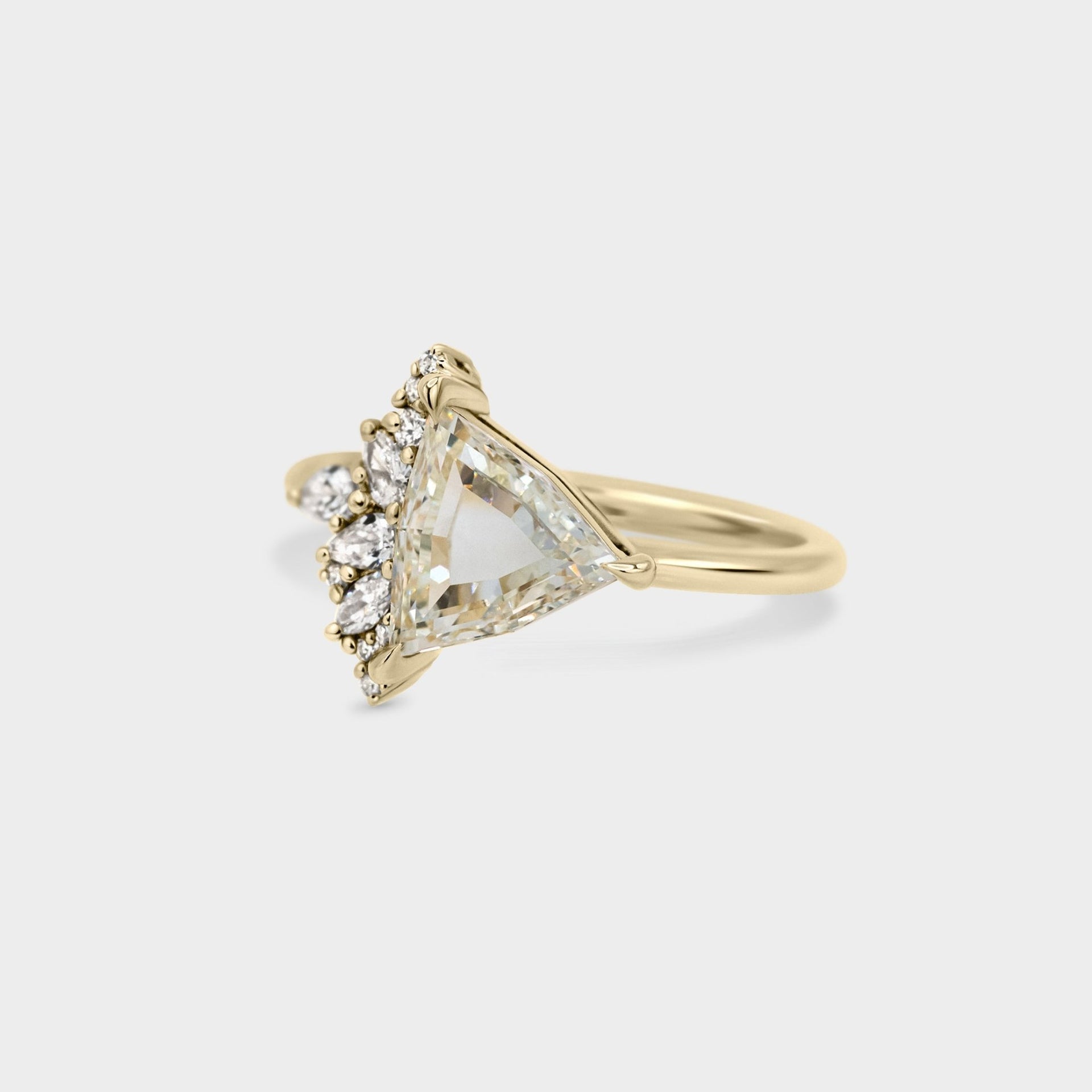 1.34ct Irregular Cluster of Warm White Diamond - Laher -