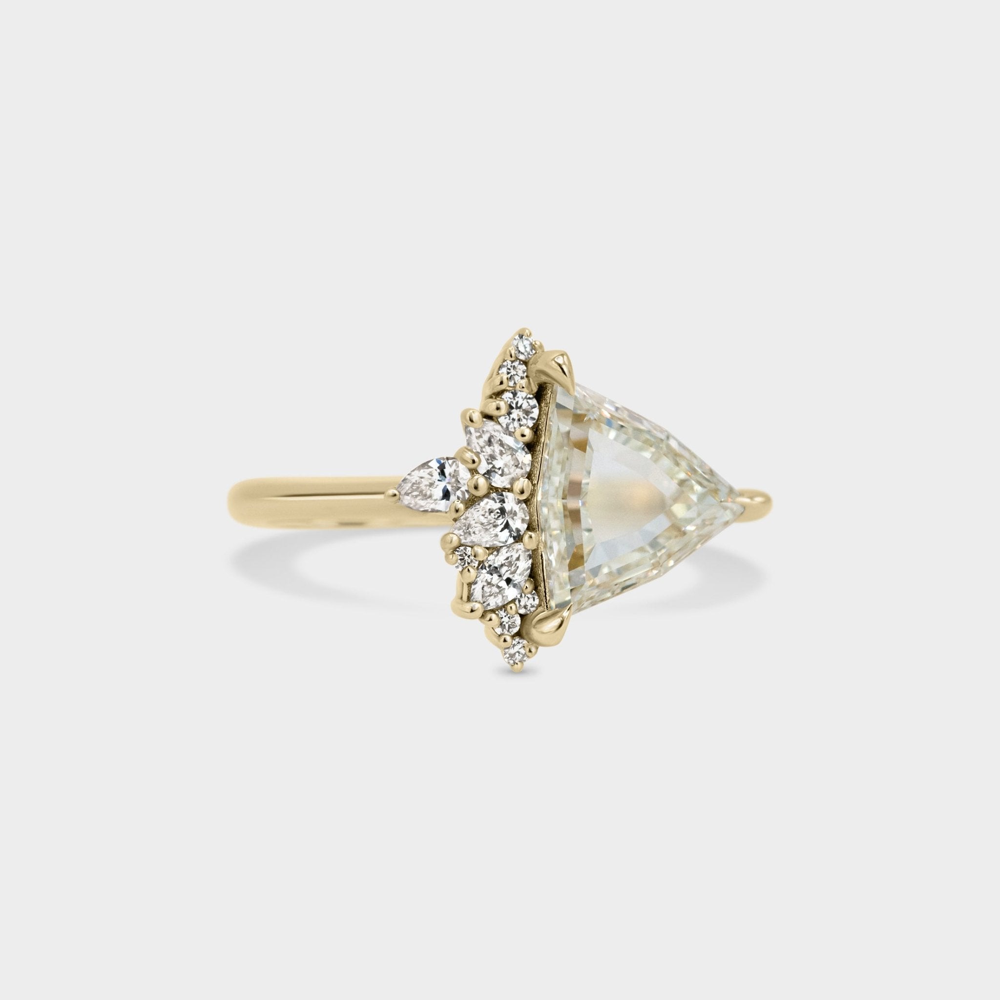 1.34ct Irregular Cluster of Warm White Diamond - Laher -