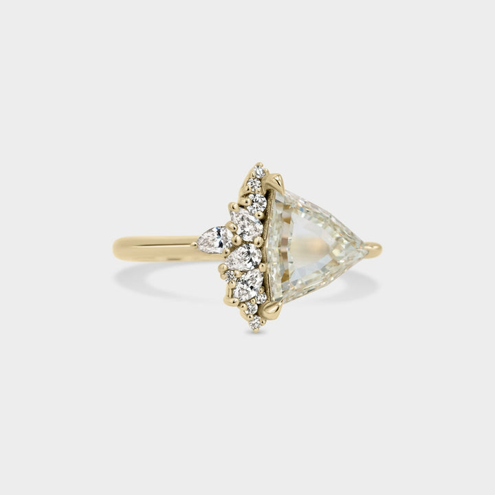 1.34ct Irregular Cluster of Warm White Diamond - Laher -