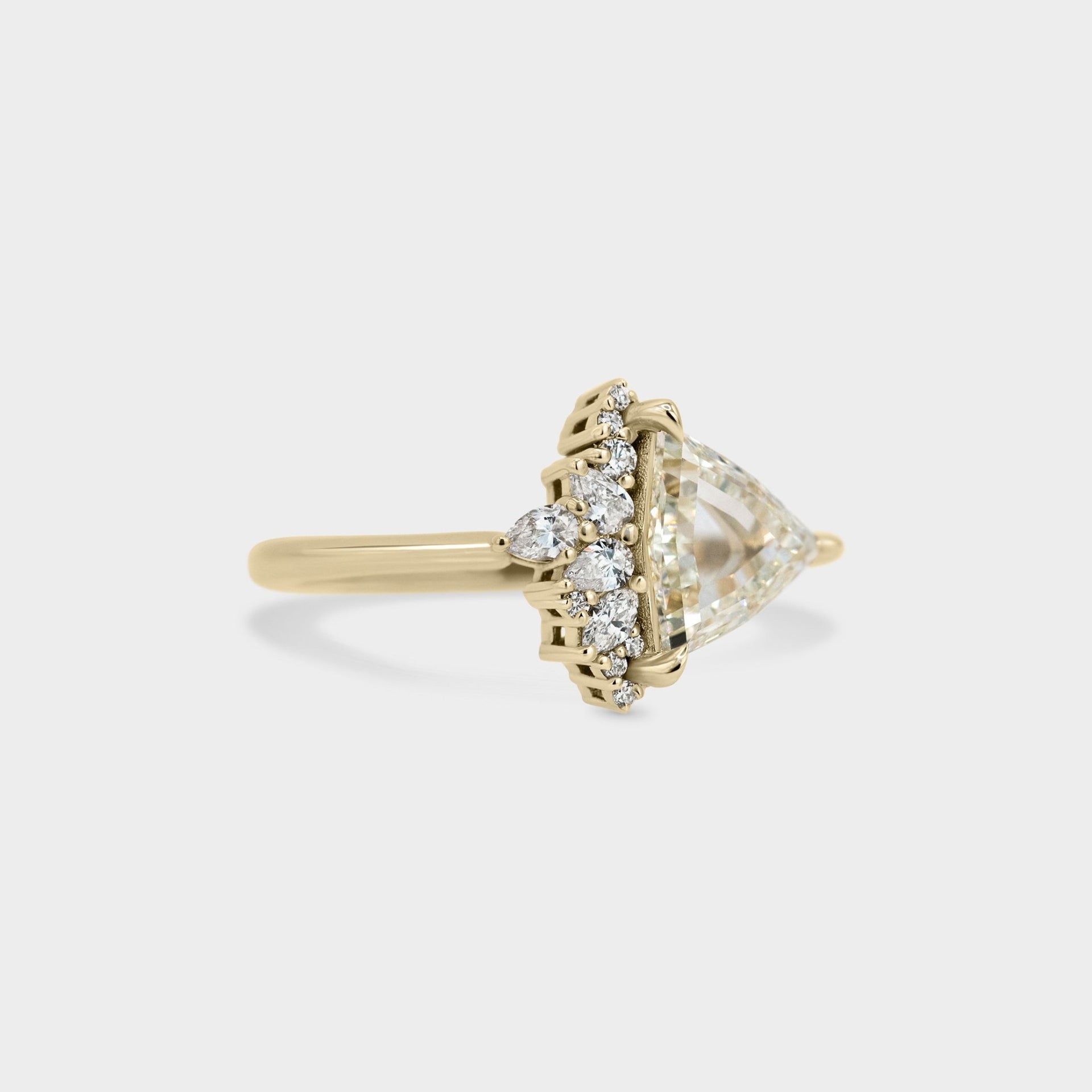 1.34ct Irregular Cluster of Warm White Diamond - Laher -