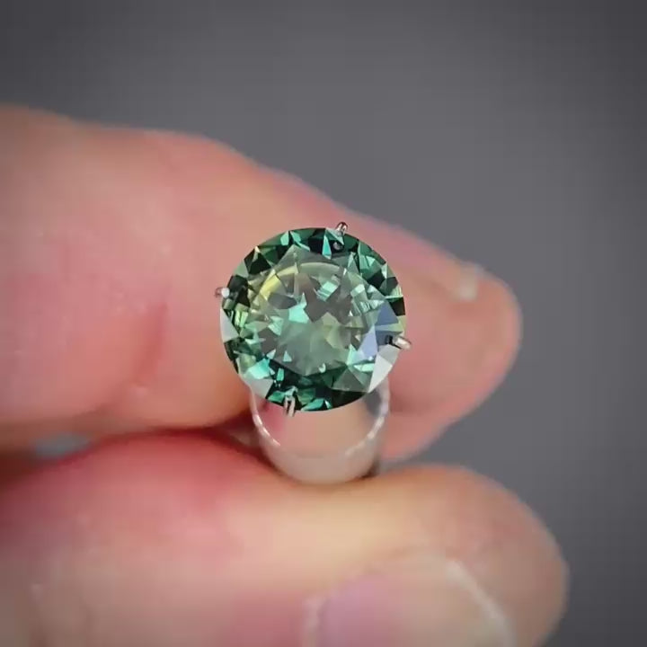 2.11ct Round Blue/Yellow Parti Sapphire