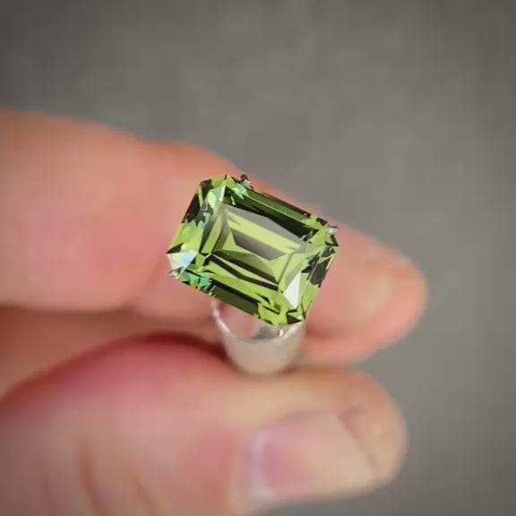 3.95ct Emerald Cut Green Sapphire