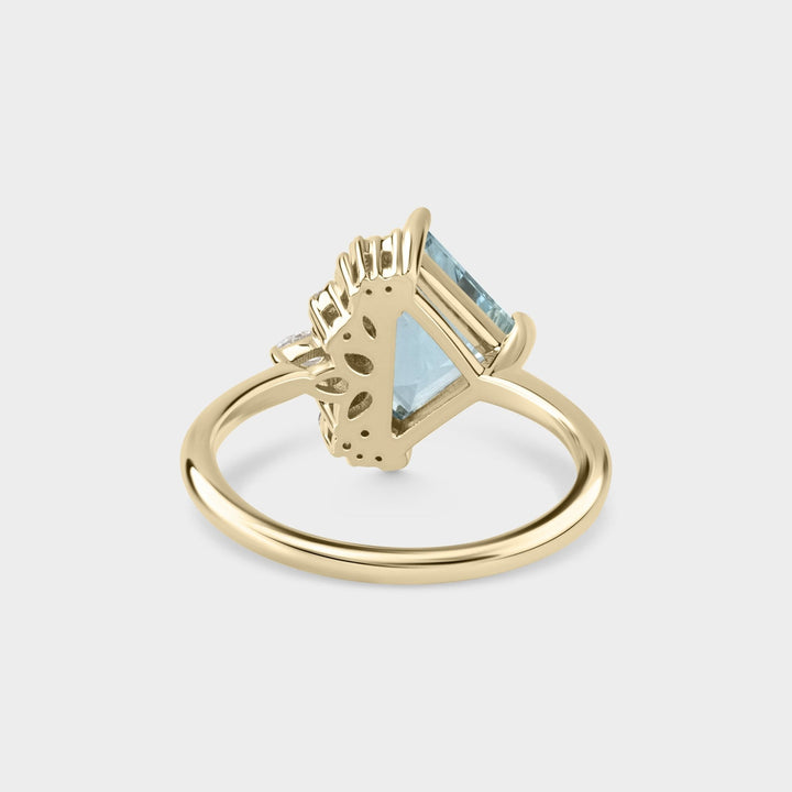 1.99ct Irregular Cluster of Aquamarine & Diamond - Laher - 